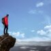 Man standing on a cliff edge