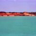 Ocean and Red Land with purple sky off Western Australia